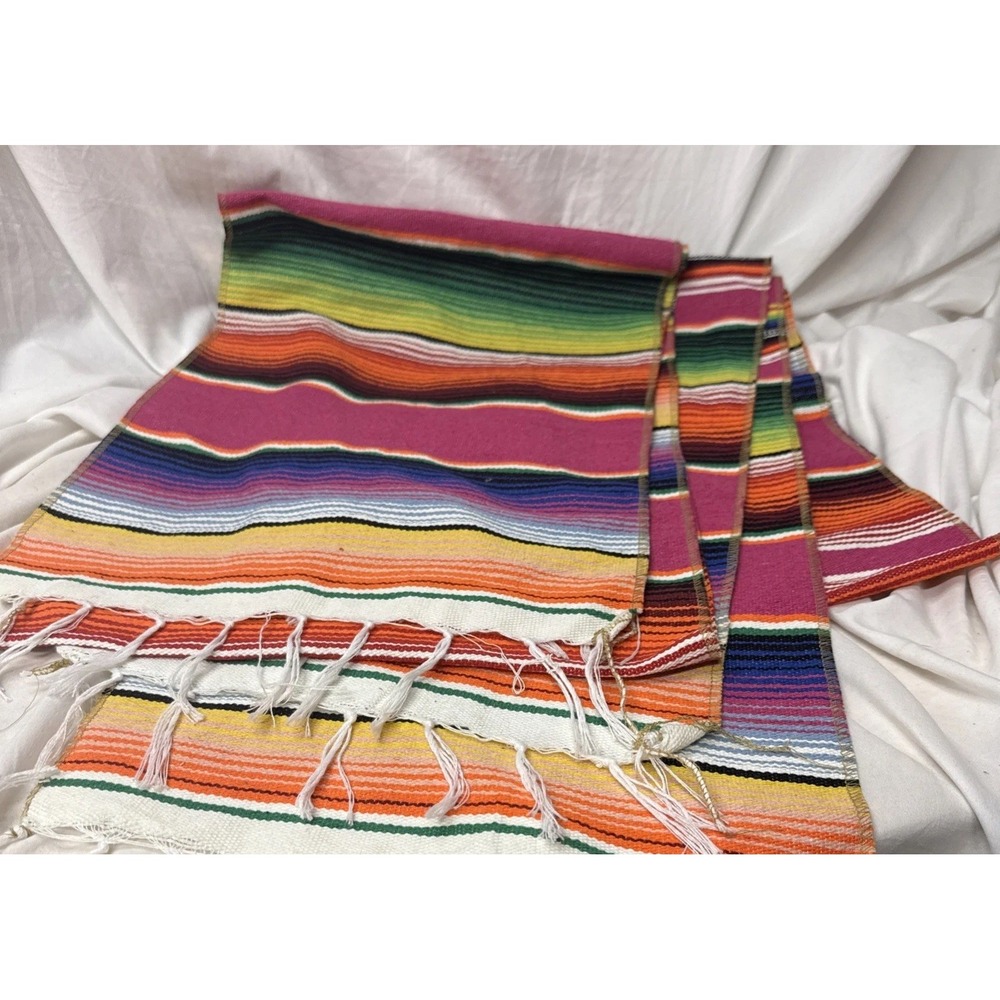 Mexican Sarape Zarape Table Runner Cinco De Mayo Southwest Decor Party Costume 2